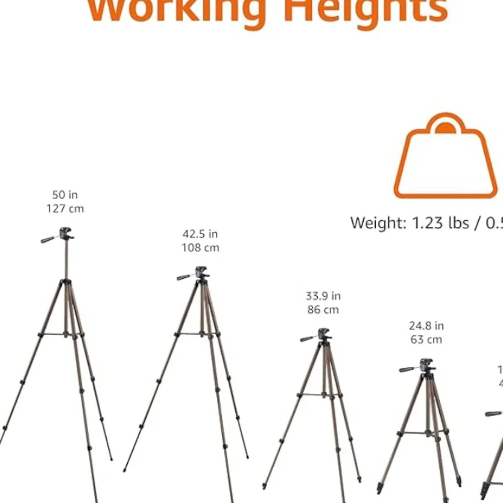 50-inch Lightweight Portable Camera Mount Tripod Stand with Bag